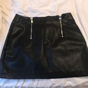 Forever 21 black leather skirt